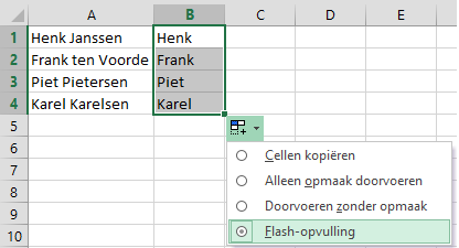 Tekstfuncties excel